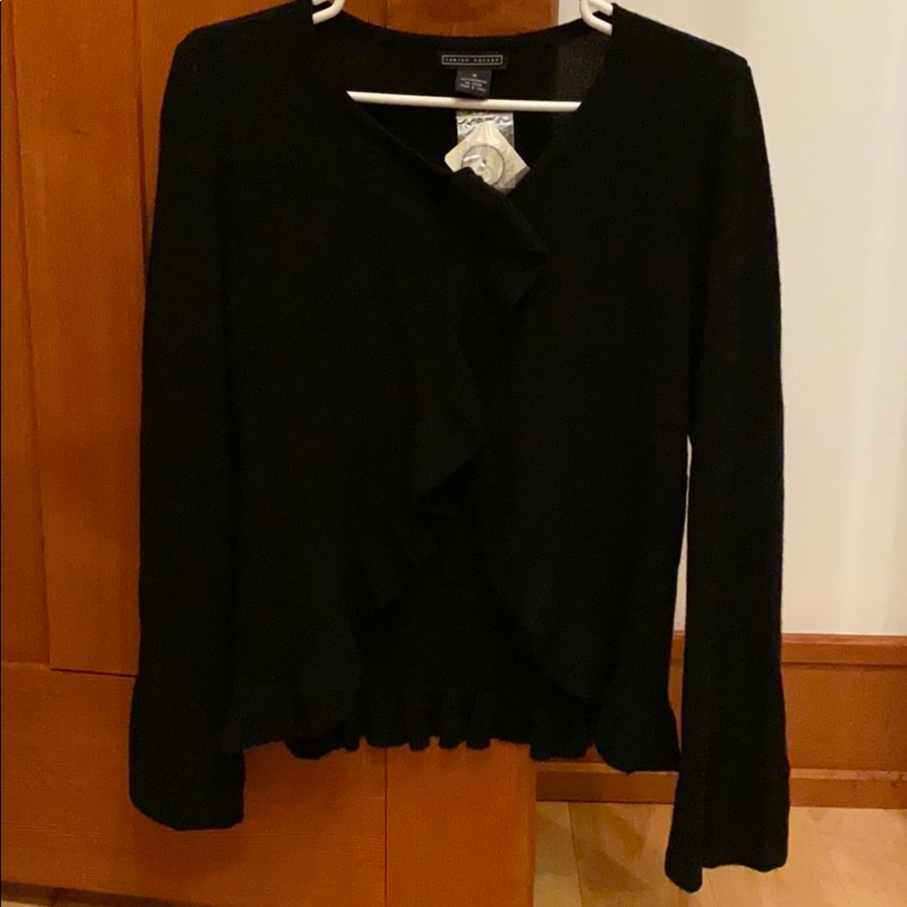 Lauren Hansen cashmere ruffle cardigan